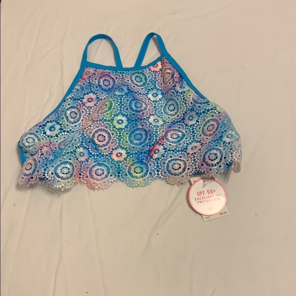 Justice girls swim halter top